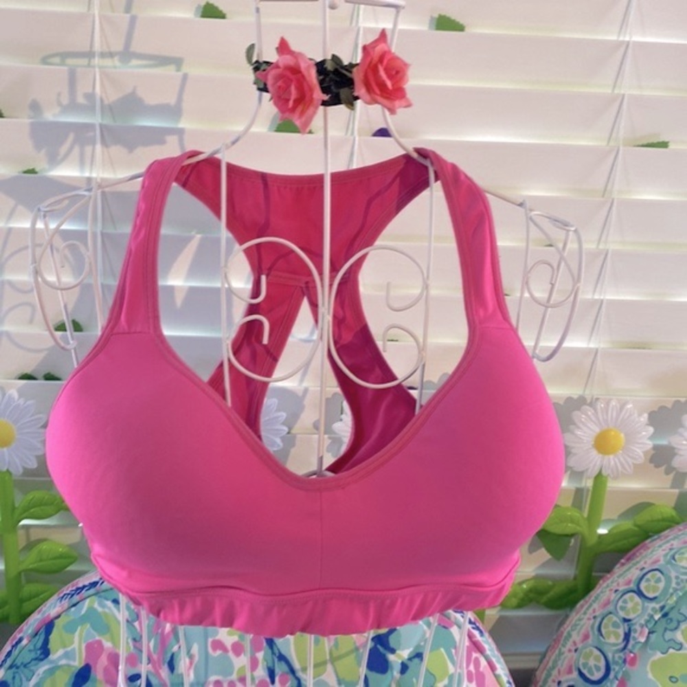 Balance Collection pink padded sports bra